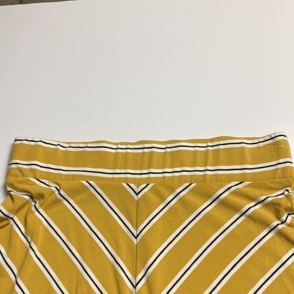 Westport Stripe Maxi Long Yellow Black White  Skirt Elastic Waist Size Medium - Picture 11 of 17